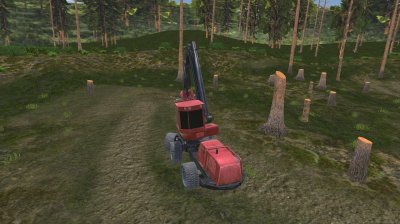 Forest Harvester Tractor 3D